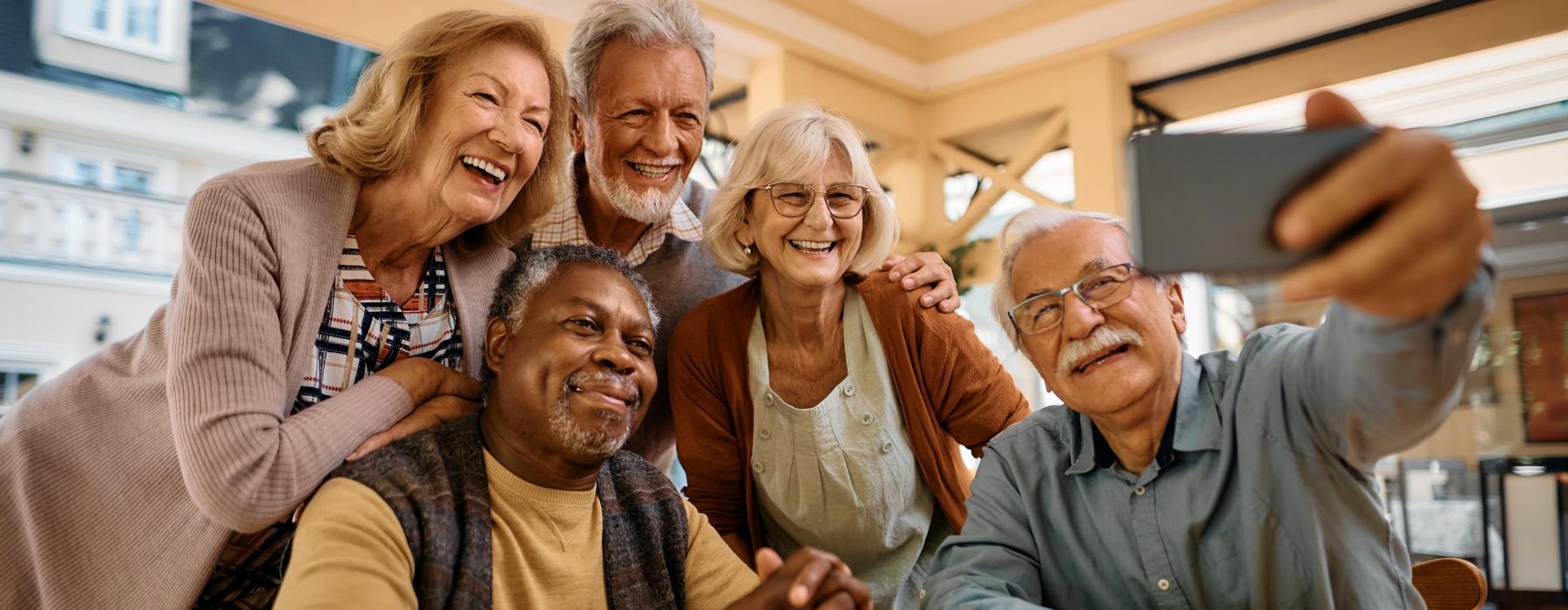 a group of people sitting at a table