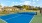 a tennis court with a net