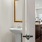 Model bathroom at Hardy Springs senior living apartments in Dallas, GA, featuring a sink and a mirror