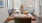 a dining table with plates on it