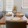 a dining table with plates on it