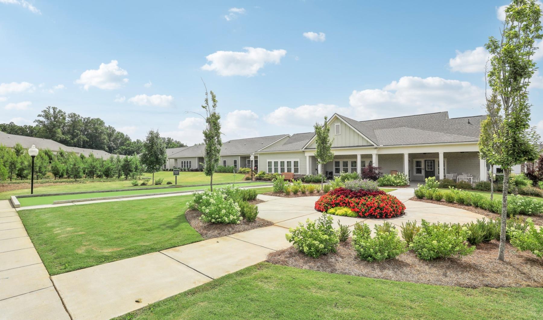 a house with a large front yard